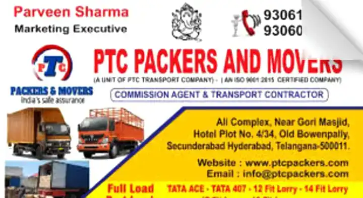 PTC Packers and Movers in Secunderabad