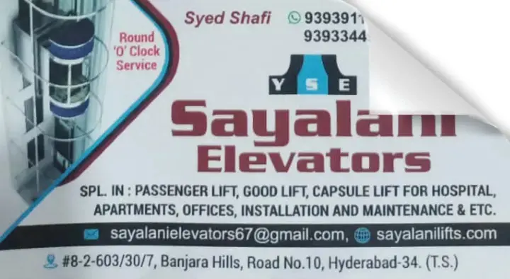 Sayalani Elevators in Banjara Hills