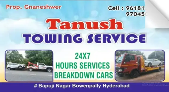Tanush Towing Service in Bowenpally