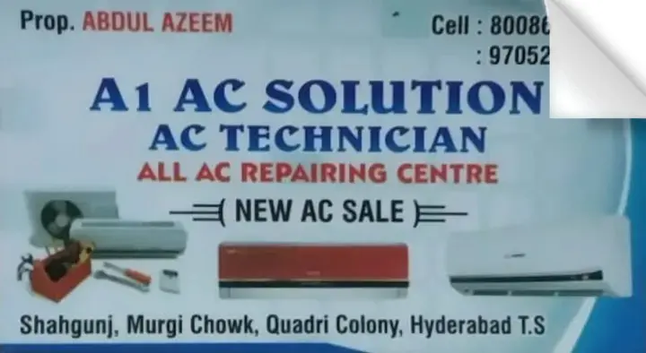 A1 AC Solution and AC Technician in Quadriya Colony
