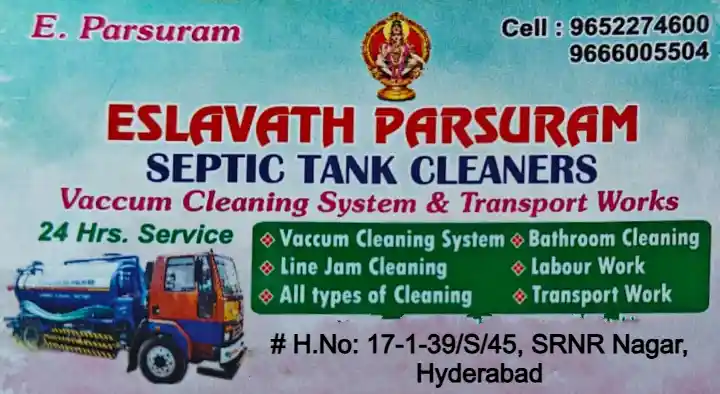 Eslavath Parsuram Septic Tank Cleaners in Gopanpally Tanda