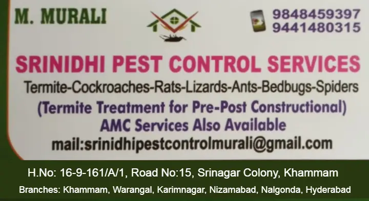 Srinidhi Pest Control Services in Sri Nagar Colony