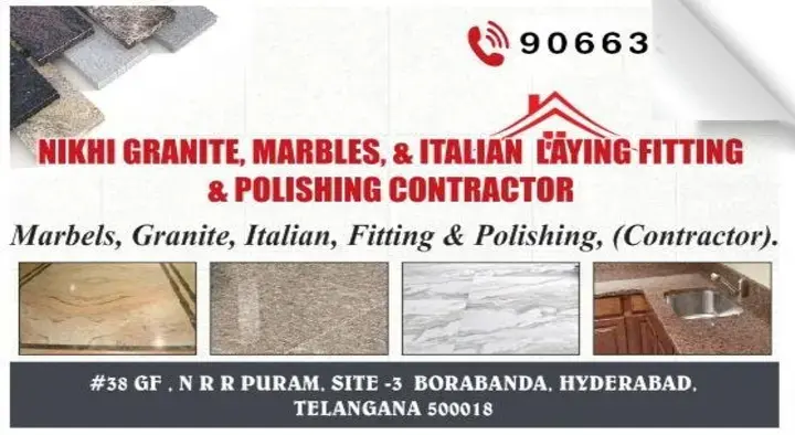 Nikhi Granite Marbles and Italian Laying Fitting and Polishing Contractor in Borabanda