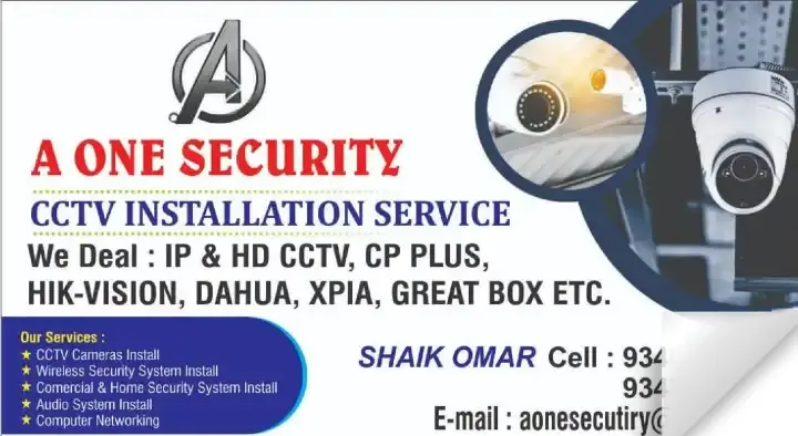 A One Security CCTV Installation Service in Malkajgiri