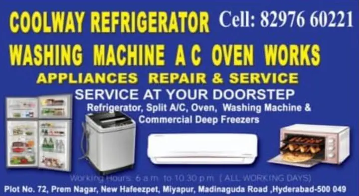 Cool Way Refrigerator Washing Machine Works in Miyapur