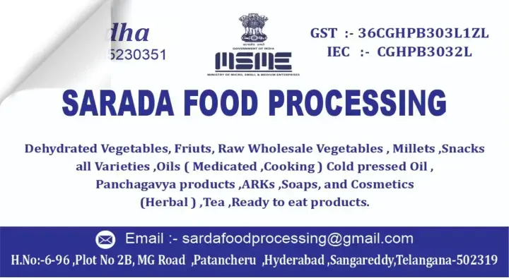 Sarada Food Processing in Sangareddy