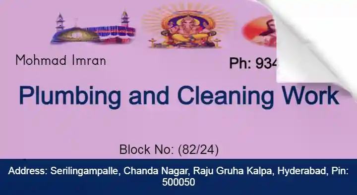 Plumbing and Cleaning Work in Serilingampally