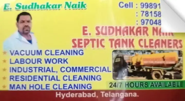 E Sudhakar Naik Septic Tank Cleaners in Ibrahimpatnam