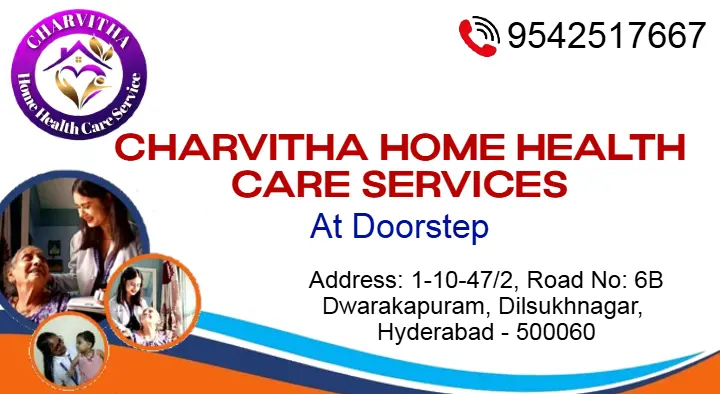 Charvitha Home Health Care Services at Doorstep in Dilsukhnagar
