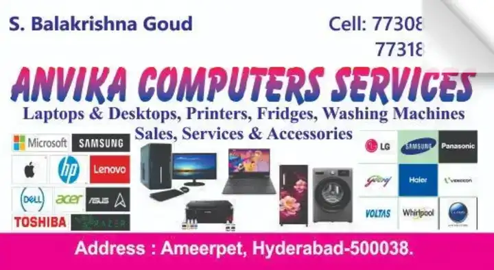 Anvika Computers Services in Ameerpet