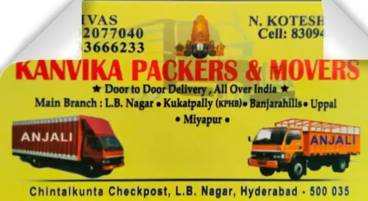 Kanvika Packers and Movers in LB Nagar