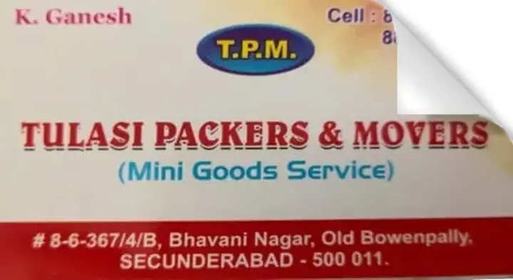 Tulasi Packers And Movers in Secunderabad
