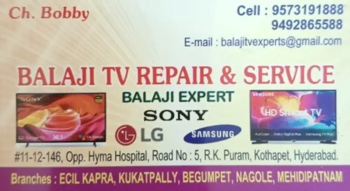 Balaji TV Repair and Service in Kothapet
