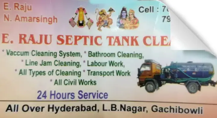 Raju Septic Tank Cleaners in Gachibowli