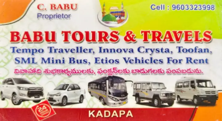 Babu Tours and Travels in Professor Colony