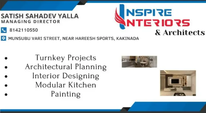 Inspire Interiors and Architects in Surya Rao Peta
