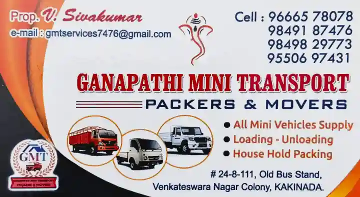Ganapathi Mini Transport Packers and Movers in Venkateswara Nagar Colony