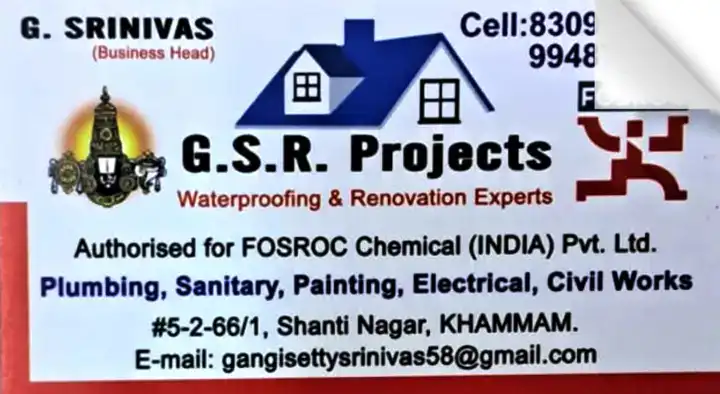 GSR Projects Waterproofing and Renovation Experts in Shanti Nagar