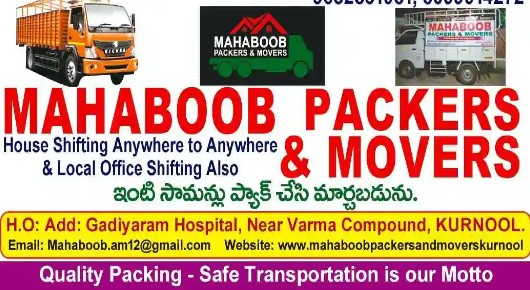 Mahaboob Packers and Movers in Masjid Line