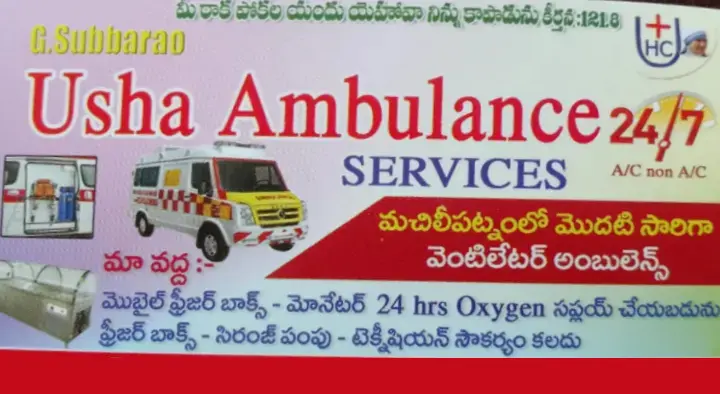 Usha Ambulance Services in APHB Colony