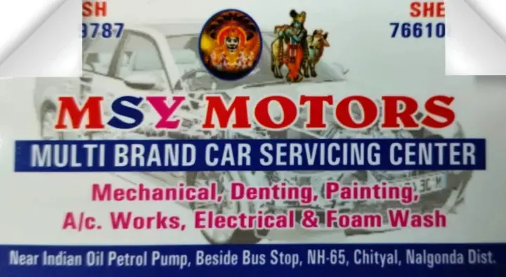 MSY Motors Multi Brand Car Servicing Center in Chityal