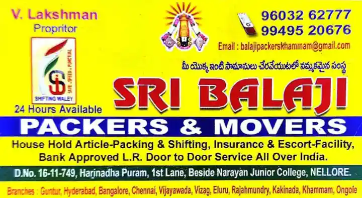 Sri Balaji Packers and Movers in Harinathpuram