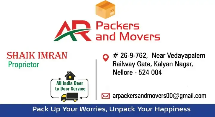 AR Packers and Movers in Kalyan Nagar