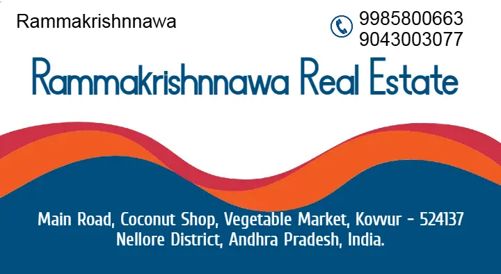 Rammakrishnnawa Realestate in Kovur