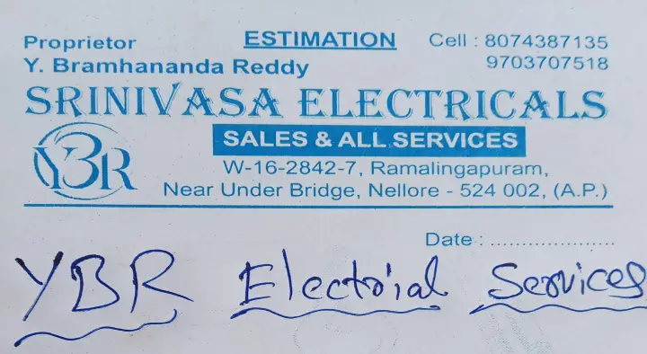 YBR Electrical Services in Ramalinga Puram