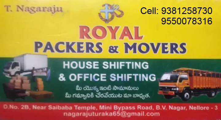 Royal Packers and Movers in BV Nagar