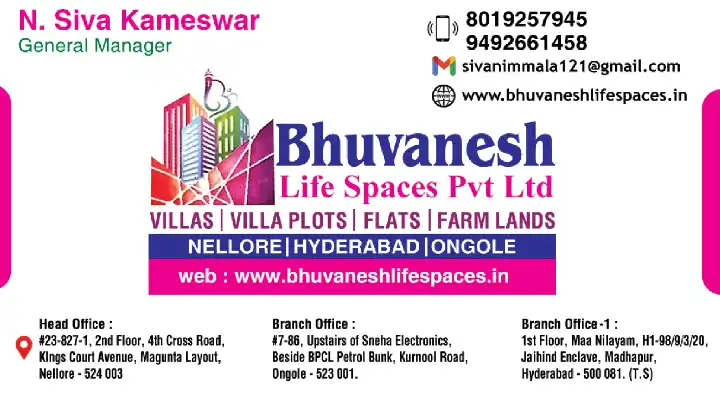 Bhuvanesh Life Spaces Pvt Ltd in Magunta Layout
