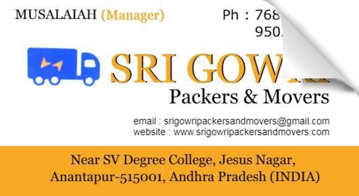 Sri Gowri Packers and Movers in Bus Stand