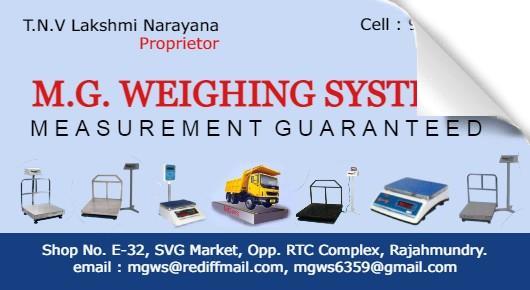MG Weighing Systems in SVG Market