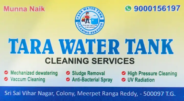 Tara Water Tank Cleaning Services in Meerpet