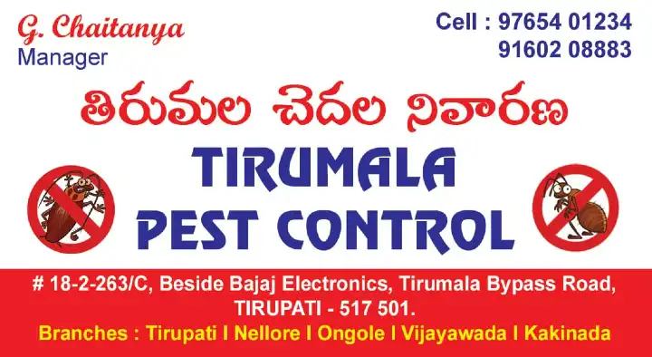 Tirumala Pest Control in Tirumala Bypass Road