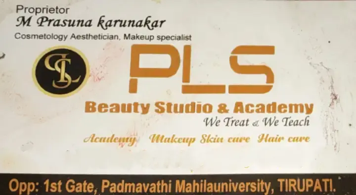 PLS Beauty Studio and Academy in Padmavathi Mahila University