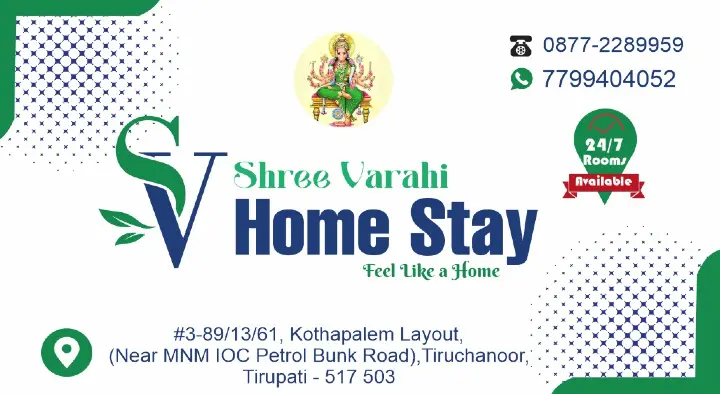Shree Varahi Home Stay in Tiruchanoor