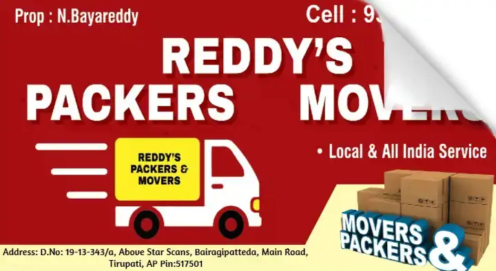 Reddys Packers Movers in Bairagi patteda