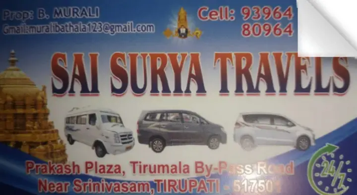 Sai Surya Travels in Tirumala Bypass Road