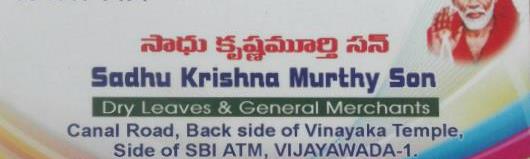Sadhu Krishna Murthy Son in Bhavannarayana Street