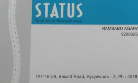 Status Textilies and Readymades in Besant Road
