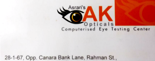 Asraris AK Opticals in Eluru Road