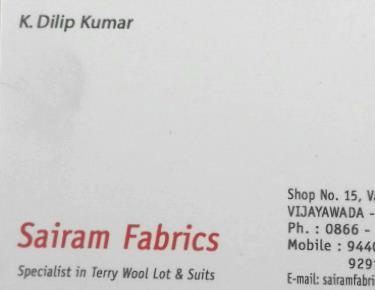 Sairam Fabrics in 1Town