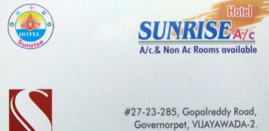 Hotel Sunrise  AC in Governorpet