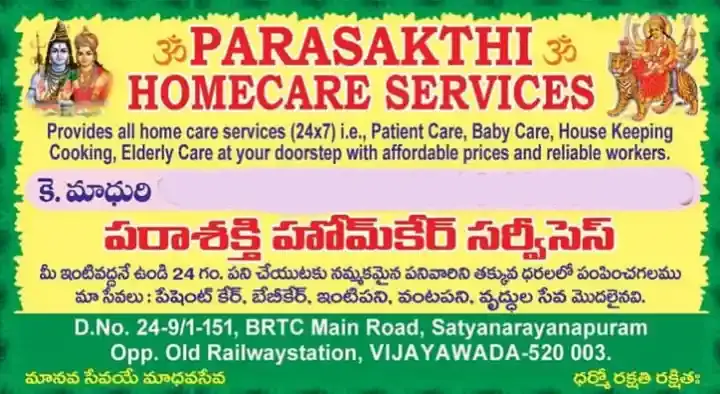 Parasakthi Home Care Services in Satyanarayana Puram
