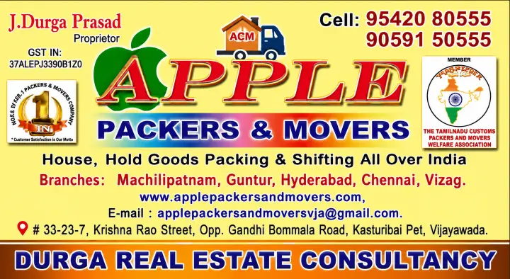 Apple Packers and Movers in Kasturibaipet