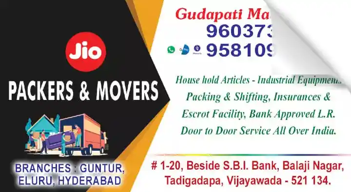 Jio Packers and Movers in Tadigadapa