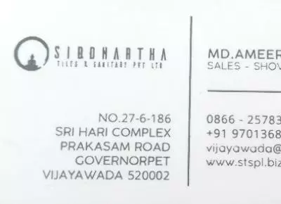 Siddhartha Tiles and Sanitary PVT LTD in Governorpet