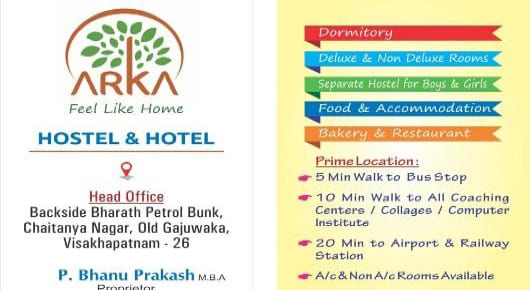 ARKA  Hostel and Hotel in Old Gajuwaka